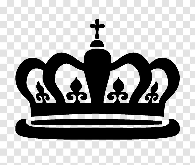 Crown Logo - Silhouette - Blackandwhite Bumper Sticker Transparent PNG