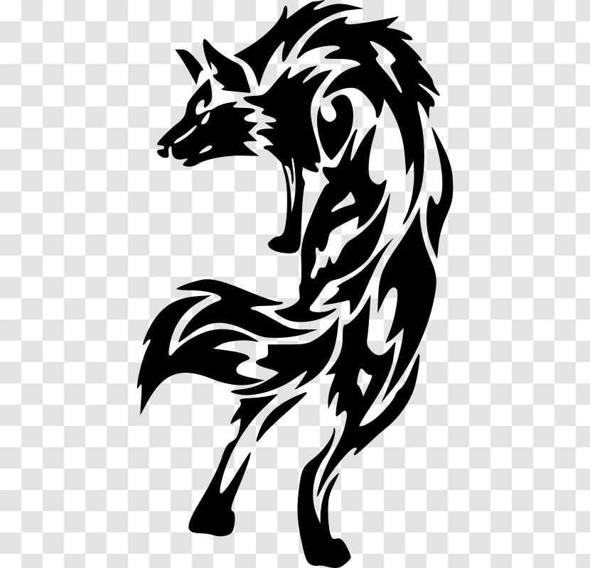 Tattoo Artist Sleeve Dog Coyote - Silhouette Transparent PNG