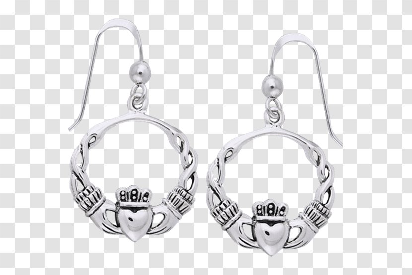 Earring Silver Claddagh Ring Jewellery Transparent PNG