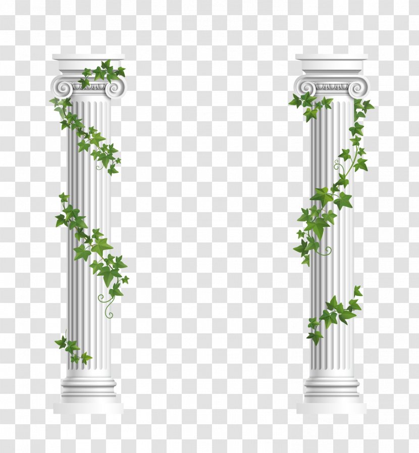 Column Ionic Order Euclidean Vector Stock Photography - Flower - Decorative Columns Transparent PNG