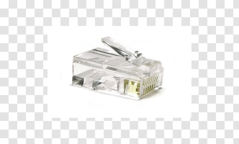 Electrical Connector 8P8C Category 5 Cable Twisted Pair - Silver Transparent PNG