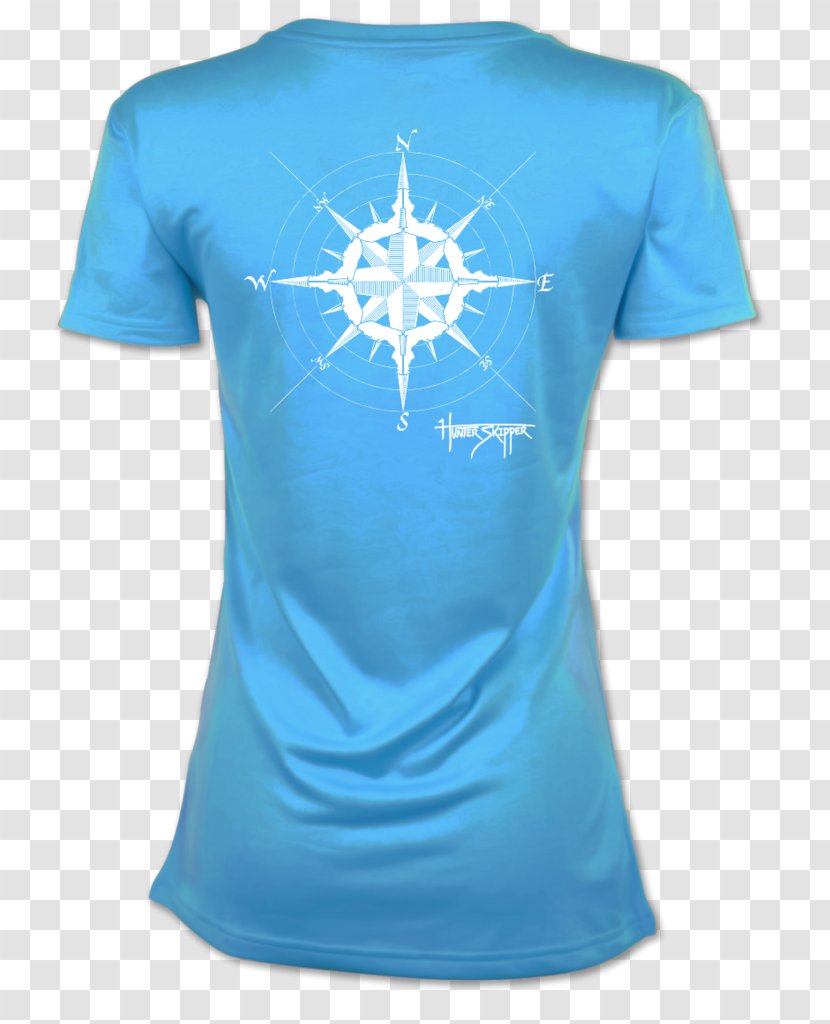 T-shirt Neck Font - Blue - Fish Hunter Transparent PNG