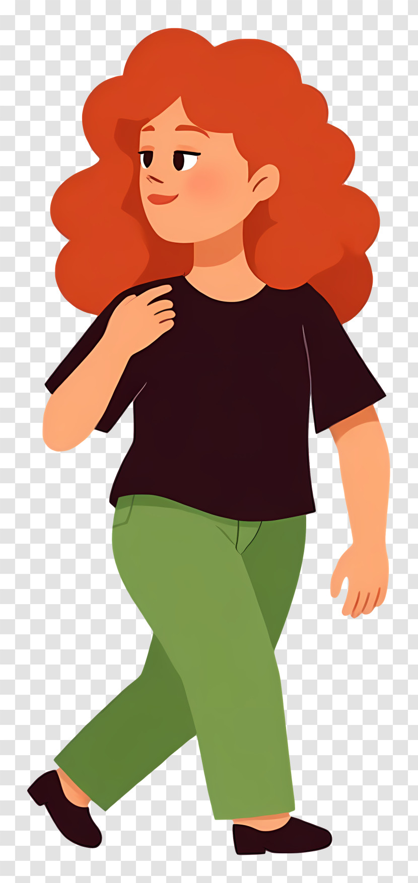 Woman Doing Hiking - Walking Person With Red Hair Transparent PNG