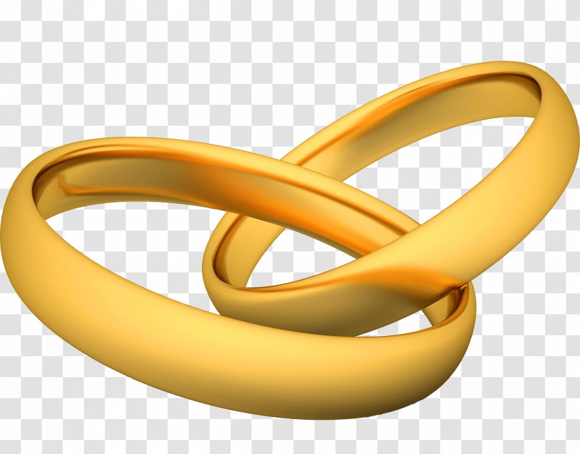 Wedding Invitation Ring Clip Art - Gold Transparent PNG
