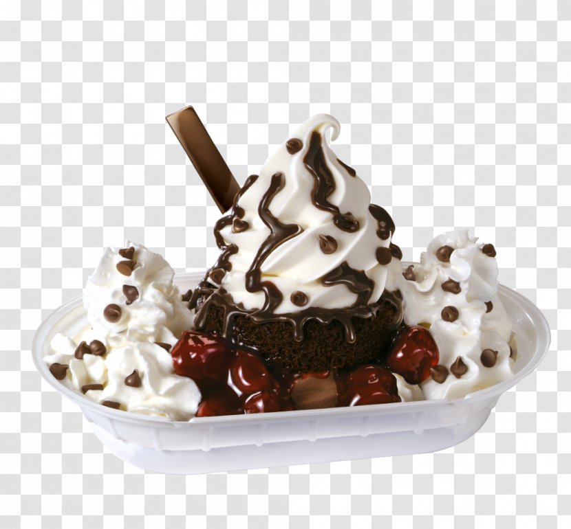 Sundae Chocolate Ice Cream Black Forest Gateau Frozen Yogurt - Parfait Transparent PNG