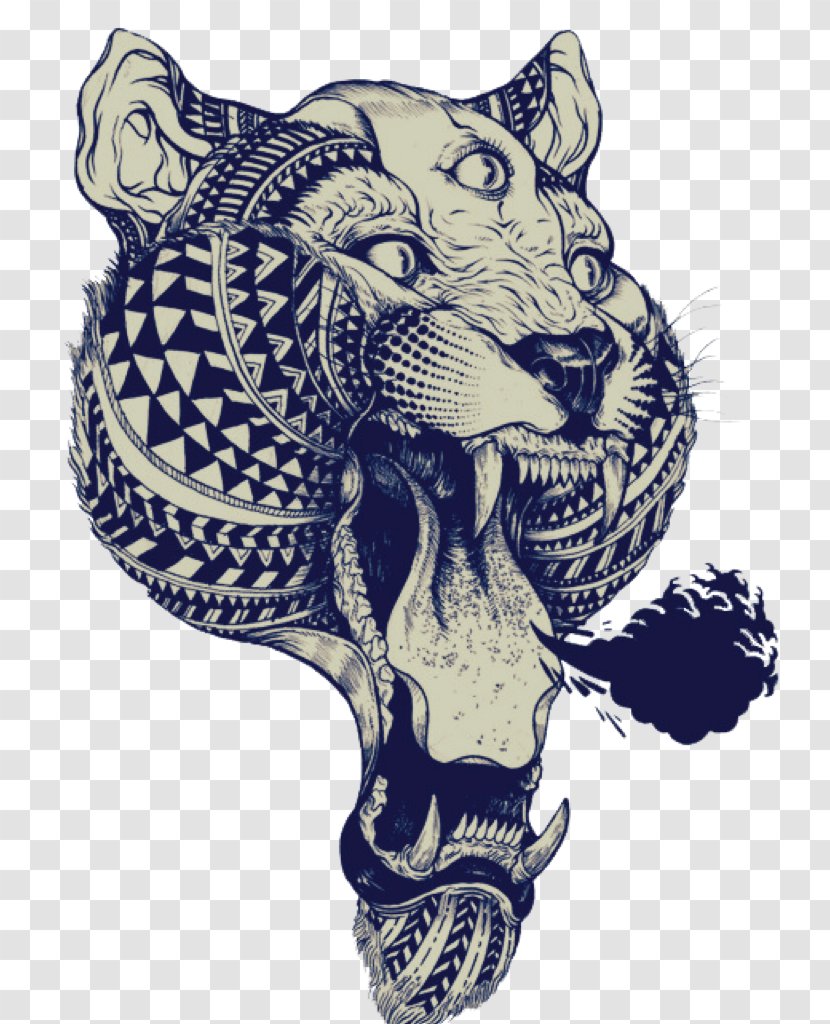 Tiger Drawing Tattoo - Mammal Transparent PNG
