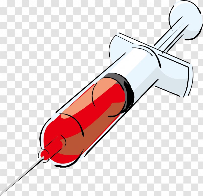 Hypodermic Needle Blood Syringe Injection Clip Art Creative Cartoon