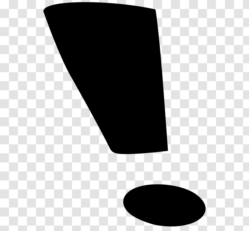 Exclamation Mark Interjection Information Wikimedia Commons Wikipedia - Foundation - Black And White Transparent PNG