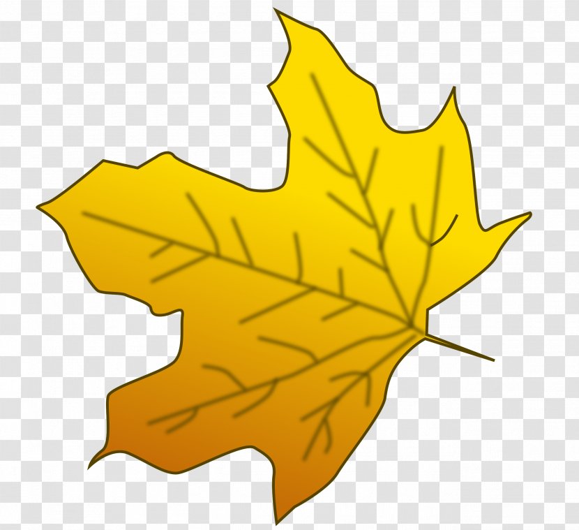 Maple Leaf Yellow Autumn Color Clip Art - Big Leaves Cliparts Transparent PNG