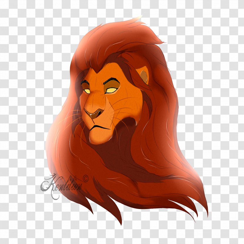 Lion Mufasa - Orange Transparent PNG