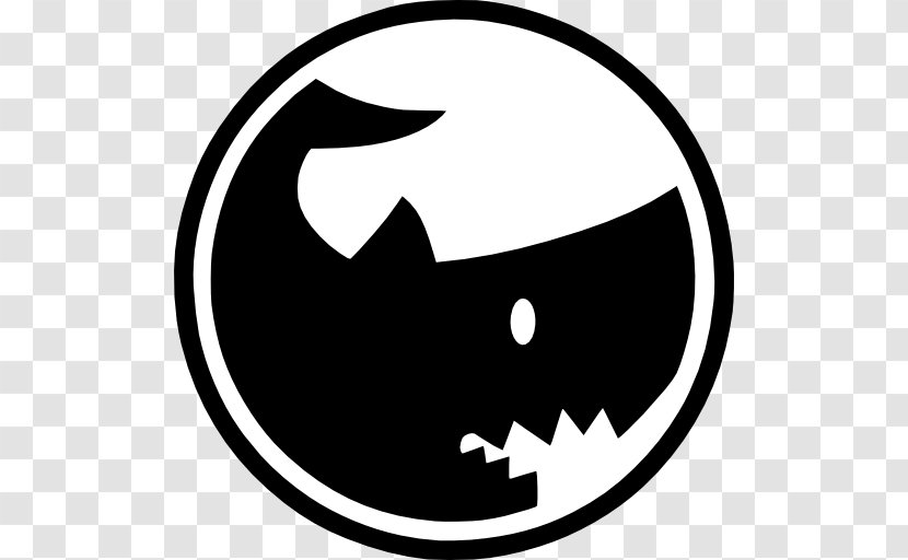 Shark Black And White Logo Symbol - Monochrome - Drop Transparent PNG