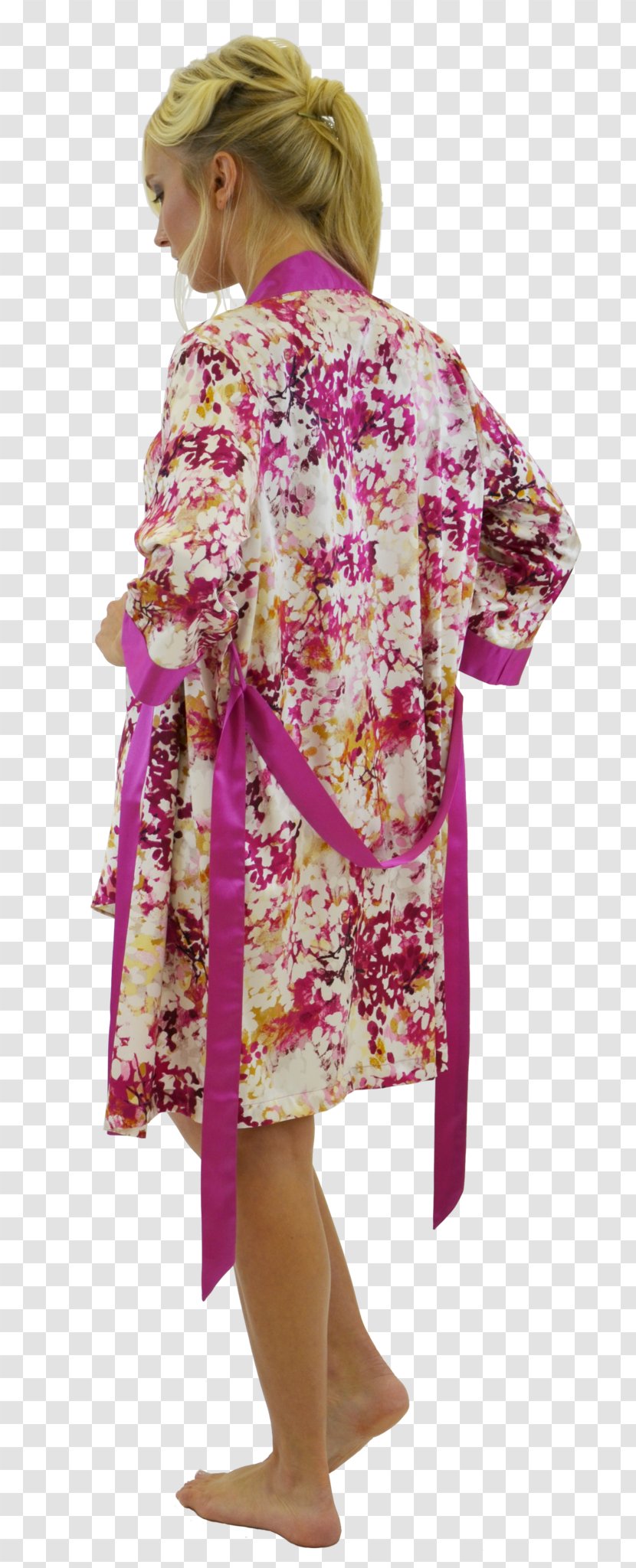 Robe Slip Kimono Sleeve Dress - Clothing - Satin Rouge Transparent PNG