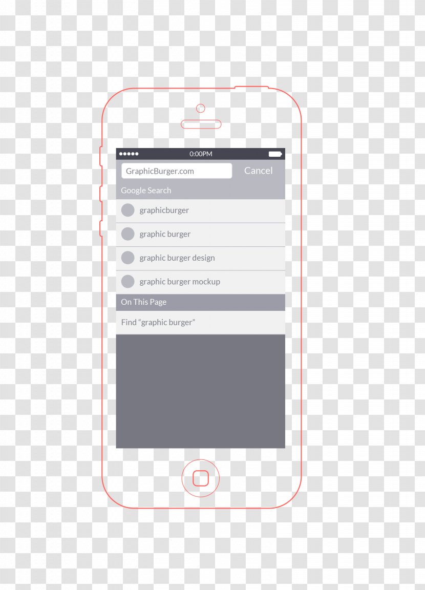 Feature Phone Smartphone Mobile User Interface Prototype - Website Wireframe - Search Templates Transparent PNG