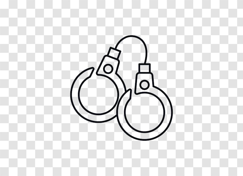 Handcuffs Drawing Vecteur Illustration - Black And White - Hand Drawn Brief Transparent PNG