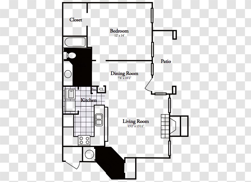 The Falls And Woods Of Hoover Apartments Birmingham Floor Plan - Drawing - Henderson State University Transparent PNG