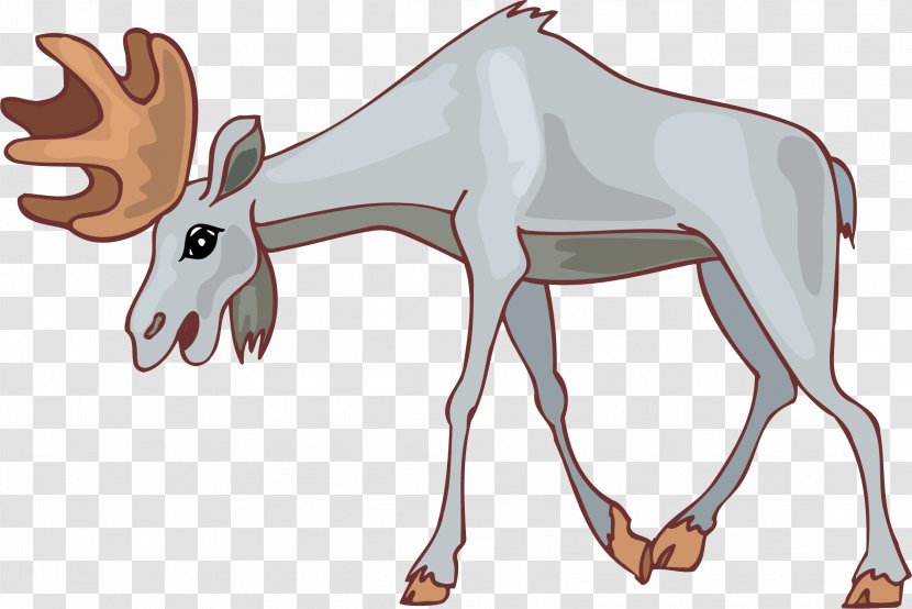 Drawing Cartoon Clip Art - Reindeer - Goat Transparent PNG