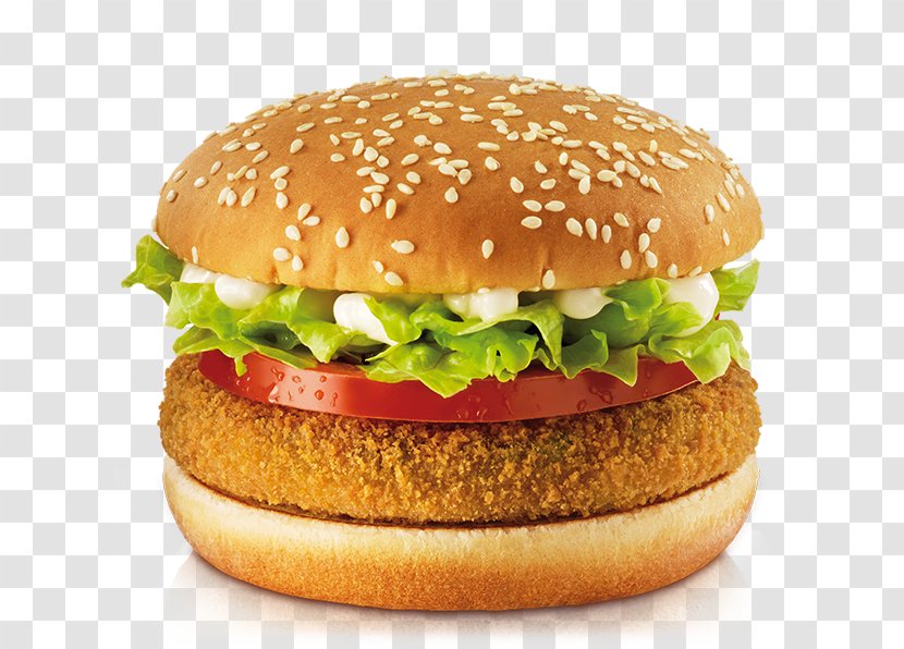 Veggie Burger Hamburger Vegetarian Cuisine Chicken Sandwich Vada Pav - Vegetable Transparent PNG