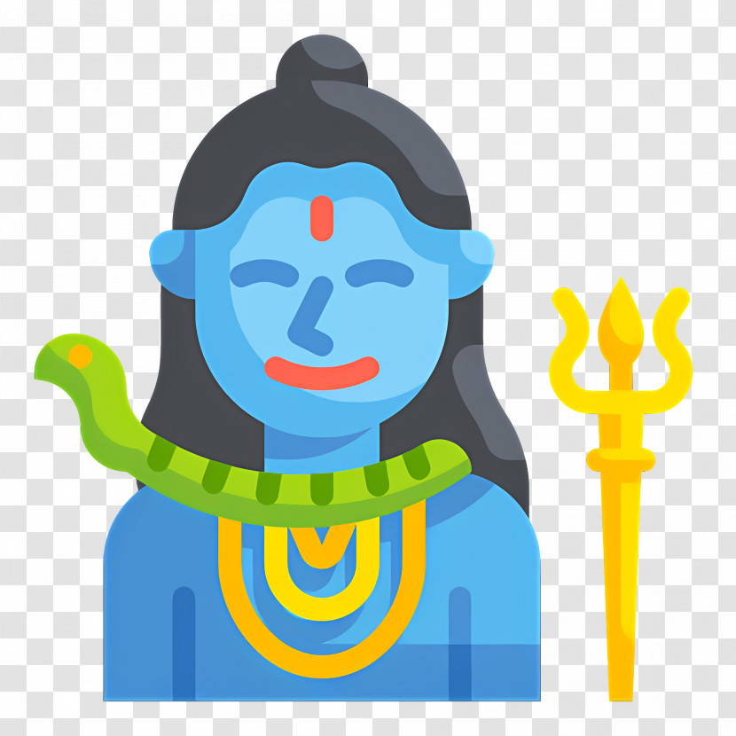 Krishna - Blue Deity With Trident And Snake Transparent PNG