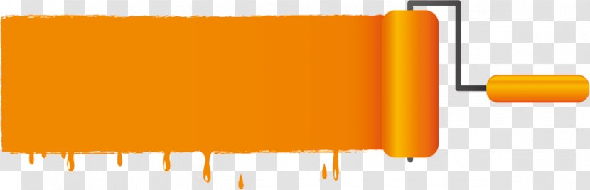 Paint Rollers Painting - Orange Brush Transparent PNG