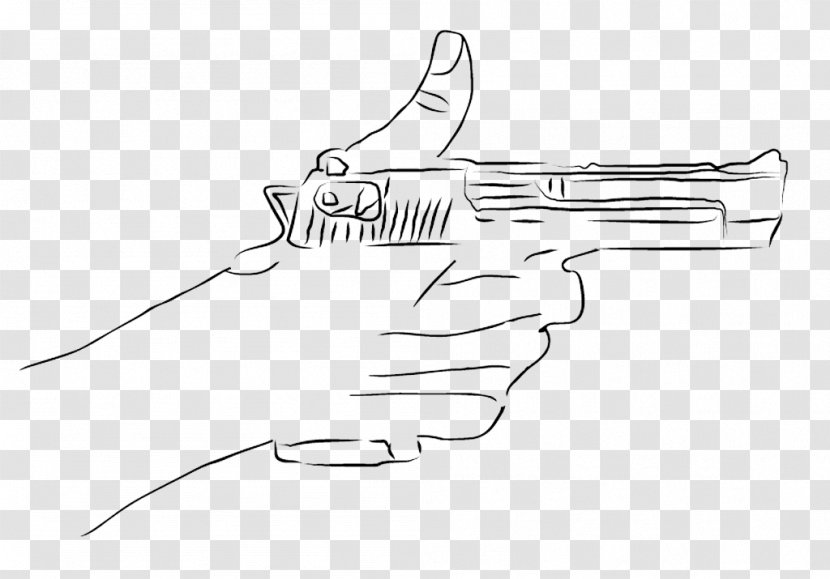 Thumb /m/02csf Clip Art Drawing Line - Frame - Desert Eagle Transparent PNG