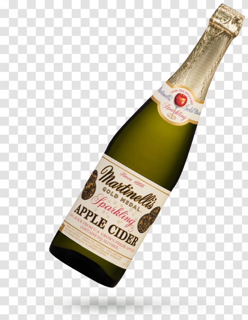 Champagne Apple Cider Beer Bottle Sparkling Wine - Liqueur Transparent PNG