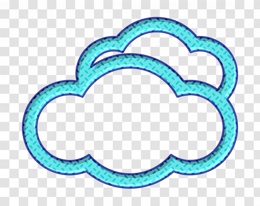 Clouds Icon - Turquoise - Symbol Teal Transparent PNG
