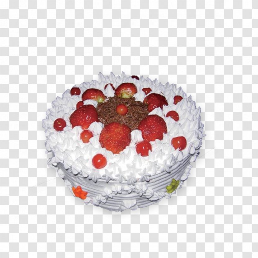Ice Cream Strawberry Pie Cake - Fruit Transparent PNG