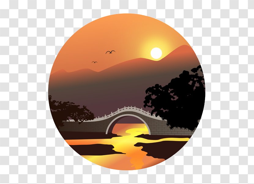 Bridge Download Illustration - Orange Transparent PNG