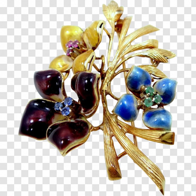 Brooch Jewellery Flower Gemstone Ruby - Fine Bouquet Transparent PNG