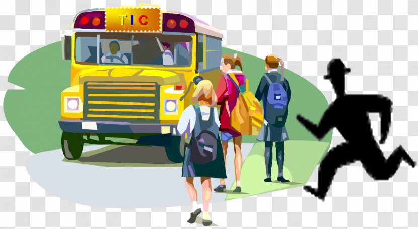 School Bus Transport Student - Monitor Transparent PNG