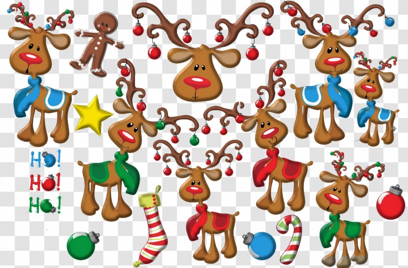 Reindeer Lebkuchen Christmas Ornament Clip Art Day - Animal Figure Transparent PNG