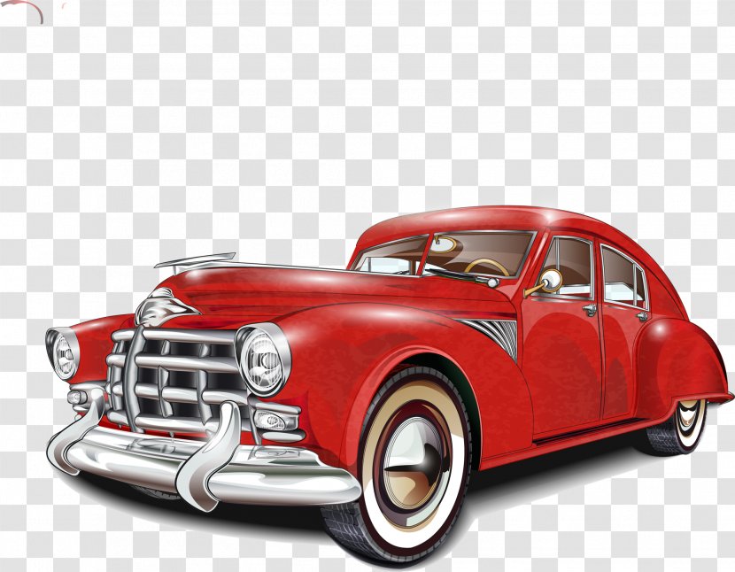 Vintage Car Classic Retro-style Automobile - Scale Model Transparent PNG