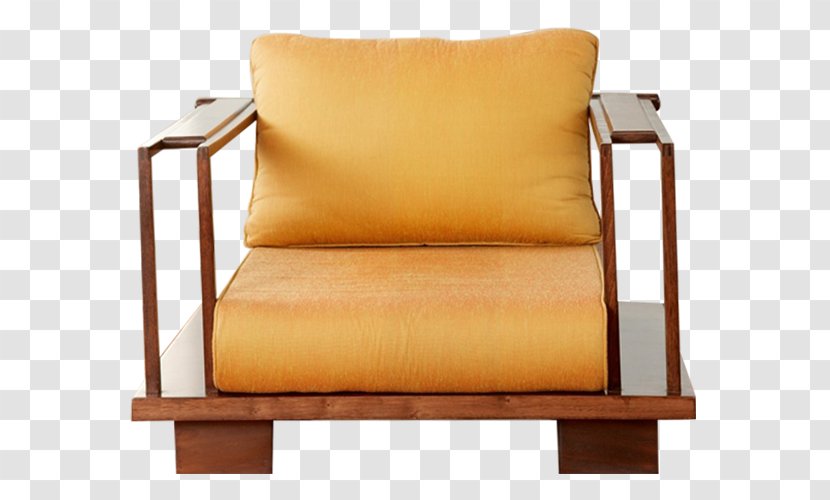 Chair Futon Furniture - Couch - Yellow Sofa Transparent PNG
