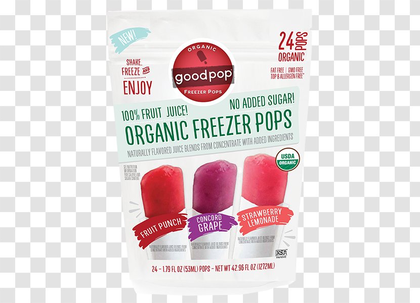 Juice Ice Pop GoodPop Cream Lemonade - Freezing - Healthy Weight Loss Transparent PNG