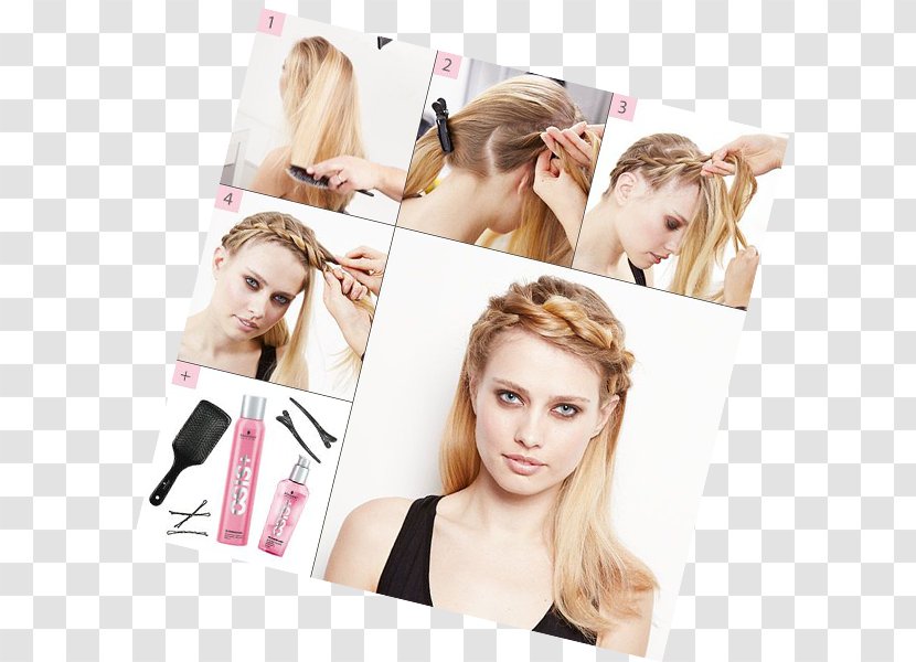 Hair Tie Braid Blond Coloring Beauty - Hairstyle - Rebelle Transparent PNG