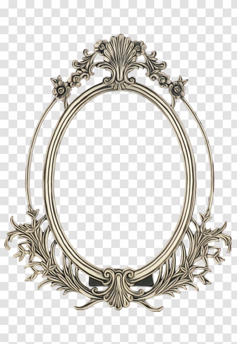 Gold Background Frame - Sticker - Oval Body Jewelry Transparent PNG