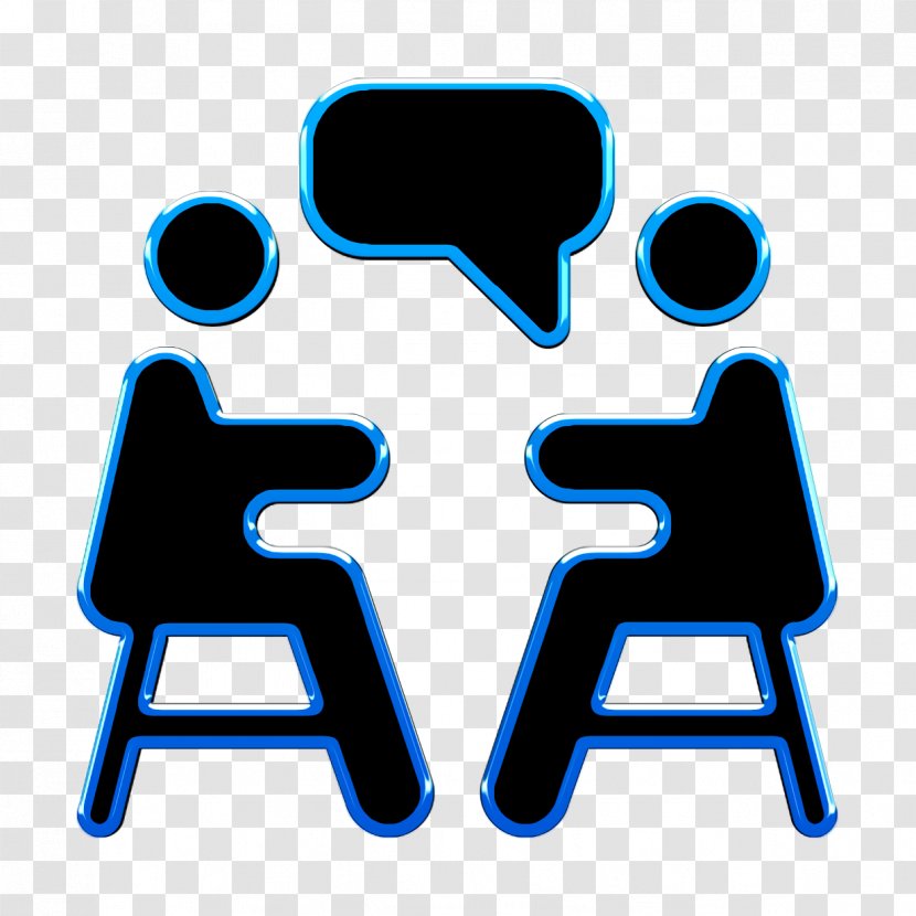 Human Resources Icon Interview Meeting - Symbol - Electric Blue Transparent PNG
