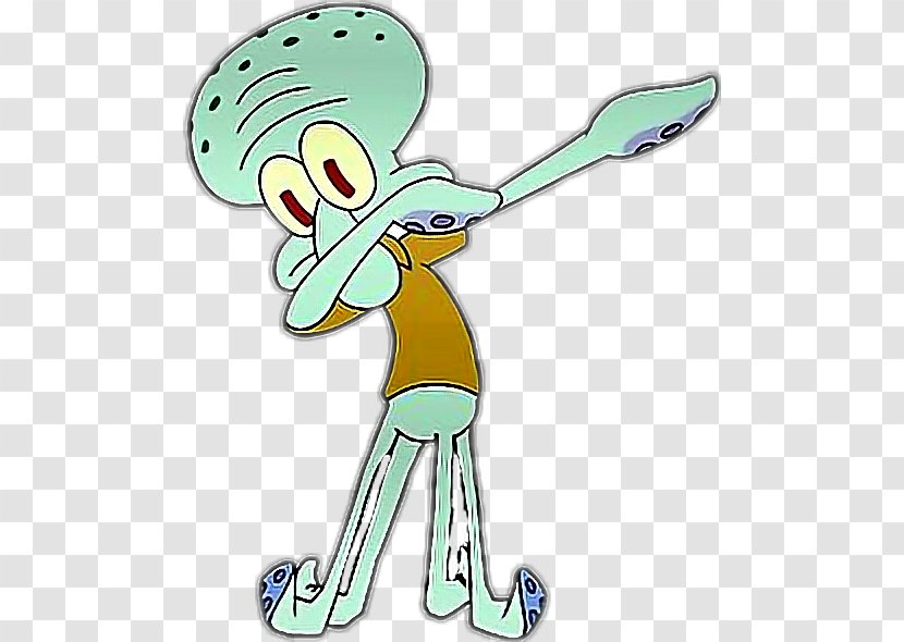 Squidward Tentacles Patrick Star Image Dab - Internet Meme - Sign Transparent PNG