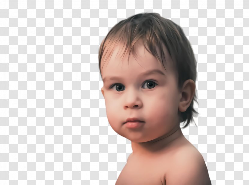 Child Face Hair Cheek Nose - Baby Head Transparent PNG