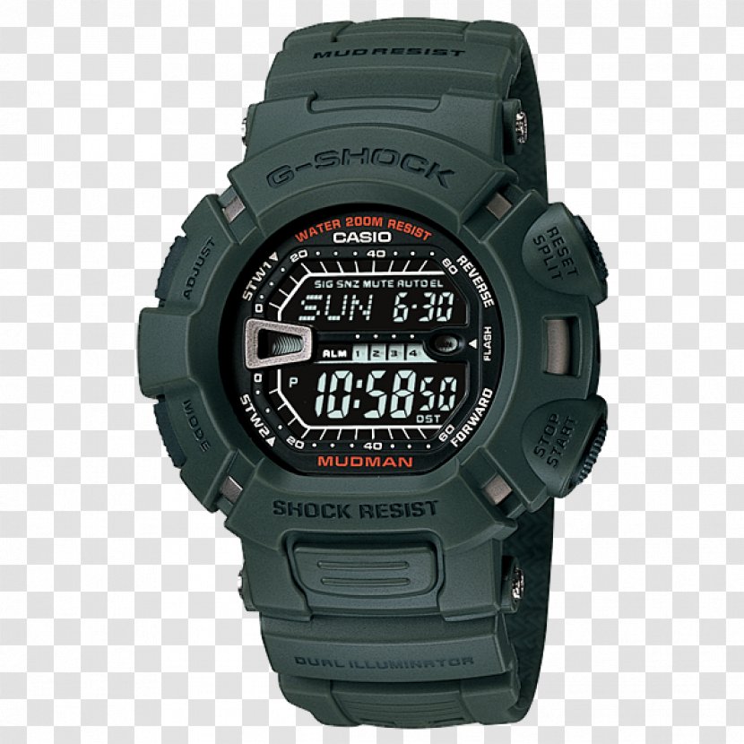 Master Of G G-Shock MUDMAN G-9000 Casio Watch - Gshock Transparent PNG