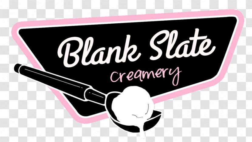 Ice Cream Parlor Logo Blank Slate Creamery Brand - Pink - Spaceship Gif Transparent PNG