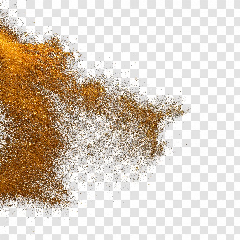 Powder Pigment Dust Gold - Explosion - Particles Explode Transparent PNG