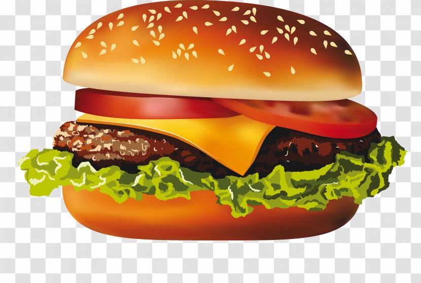 McDonalds Hamburger Hot Dog Cheeseburger Veggie Burger - American Food - A Transparent PNG