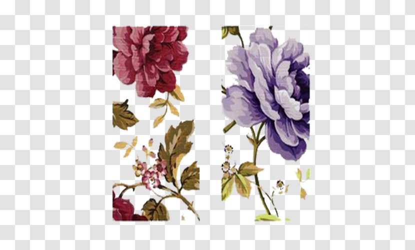 Textile Printing - Flowering Plant - Classical Peony Print Decorative FIG. Transparent PNG