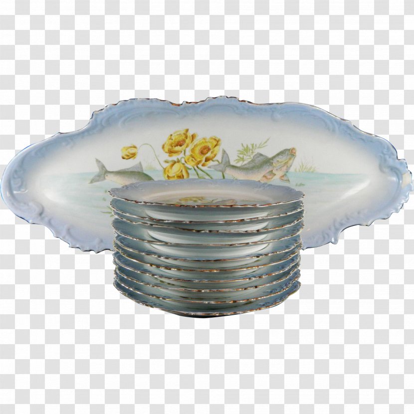 Tableware Platter Plate Porcelain - Dishware - Hand-painted Fish Transparent PNG