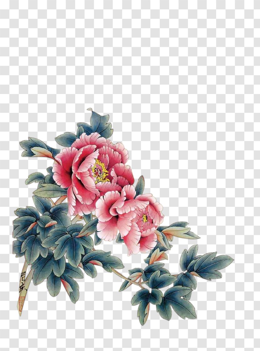 Chinoiserie Download Moutan Peony - Flora - China Wind Flower Transparent PNG