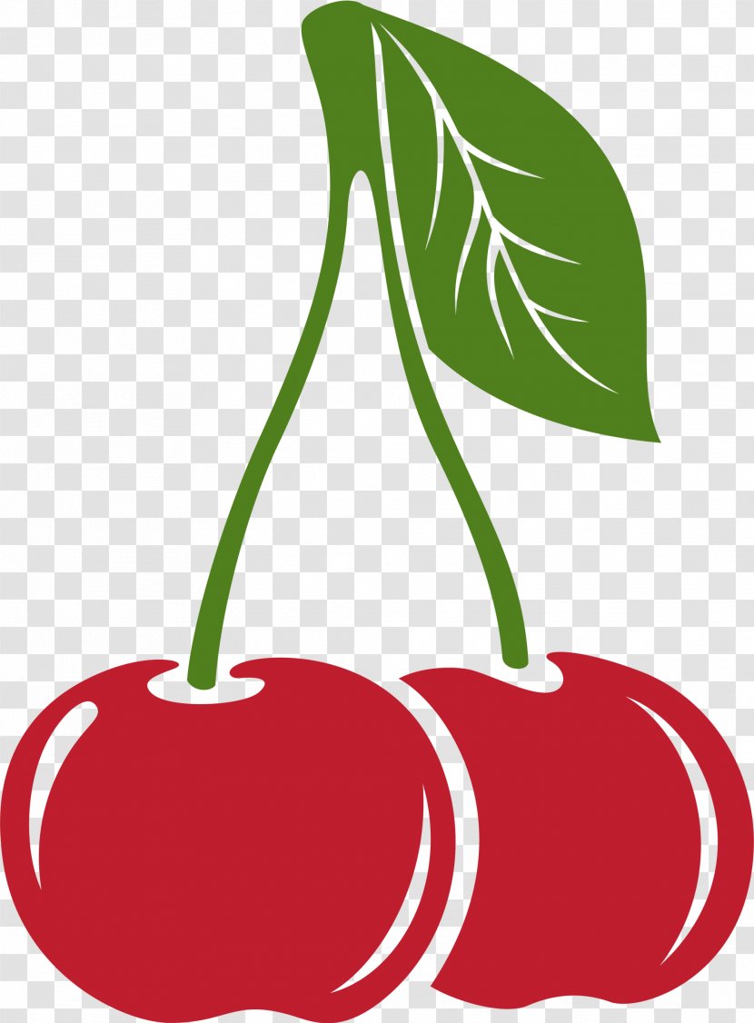 Cherry Red - Cerise - Hand Painted Transparent PNG