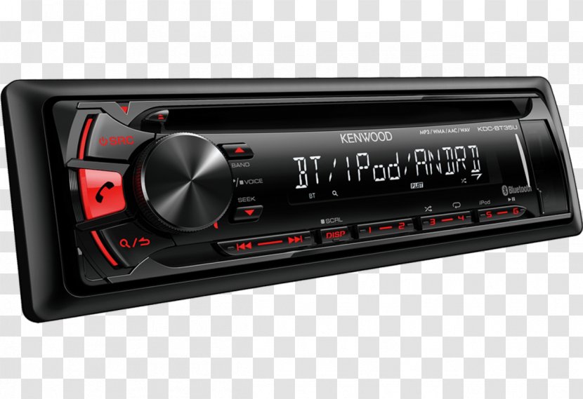 Vehicle Audio Kenwood Corporation KDC BT35U CD Receiver KDC-162U USB - Compact Disc Transparent PNG