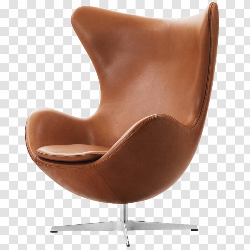 Egg Eames Lounge Chair Fritz Hansen Leather - Ovalia Transparent PNG