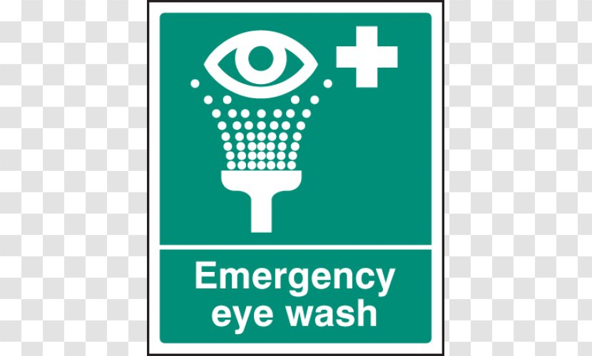 Eyewash Station Sign Emergency - Occupational Safety And Health - Eye Wash Transparent PNG
